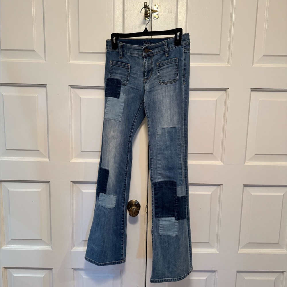 Patchwork Flare Jeans